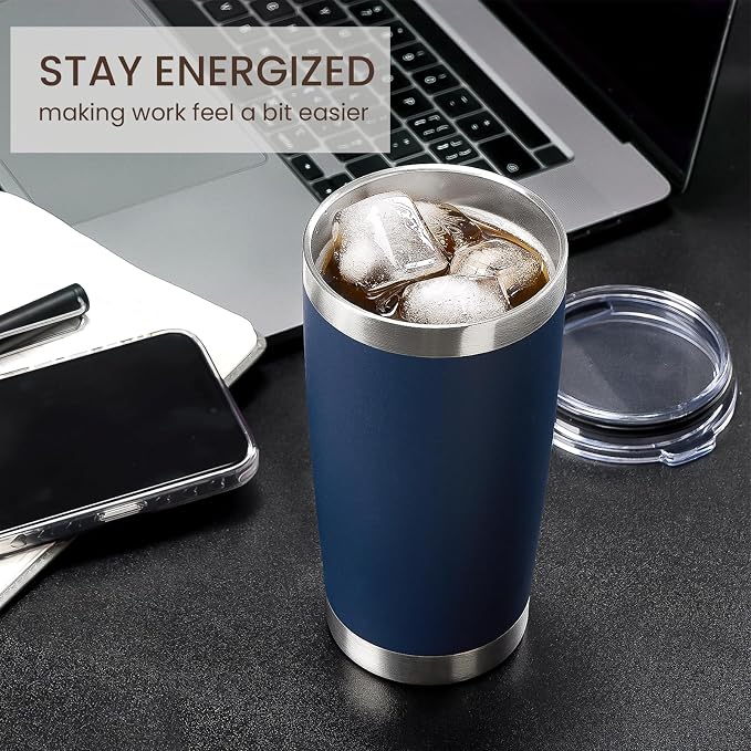 MEWAY 20oz Tumbler Cup Double Wall Vacuum Insulated Travel Mug Bulk, Stainless - Image 4