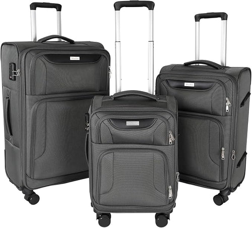 3-Piece Softside Expandable Luggage Set by WireHot