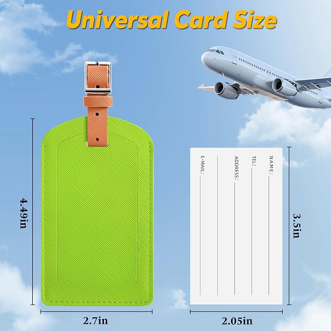 3 Pack Luggage Tags for Suitcases, TSA Approved Bag Tags, Baggage Tags - Image 2