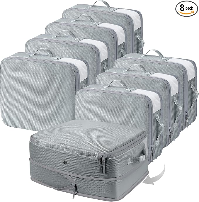 DIMJ Compression Storage Bags 8 Pack, 19L Clothes Storage Organizer by DiMJ