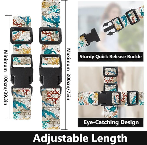 2 Pack Luggage Straps for Suitcases Adjustable Luggage Belt TSA Approved - Image 2