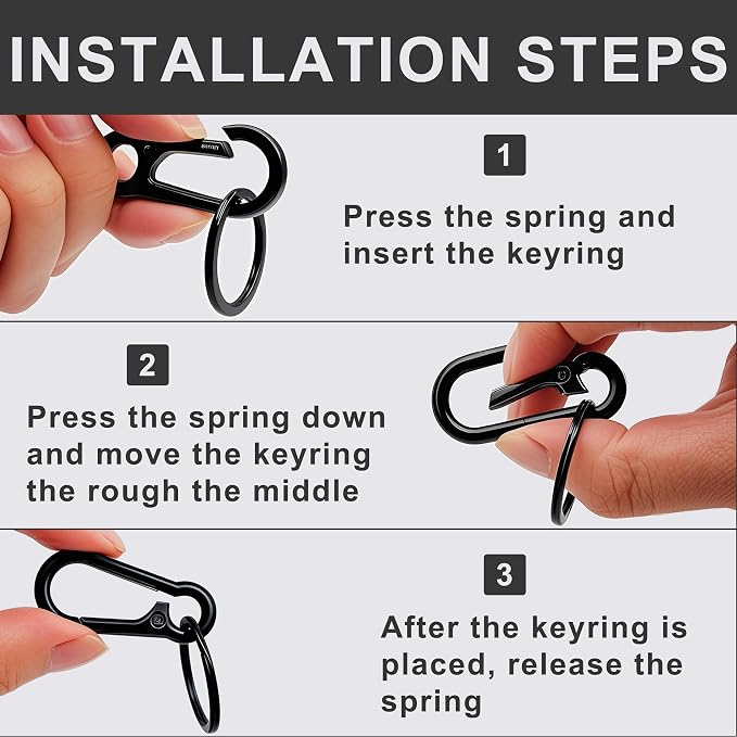 Keychain Keyring Set for Men Women Classic Metal Home Car Key Holder Organizer - Image 5