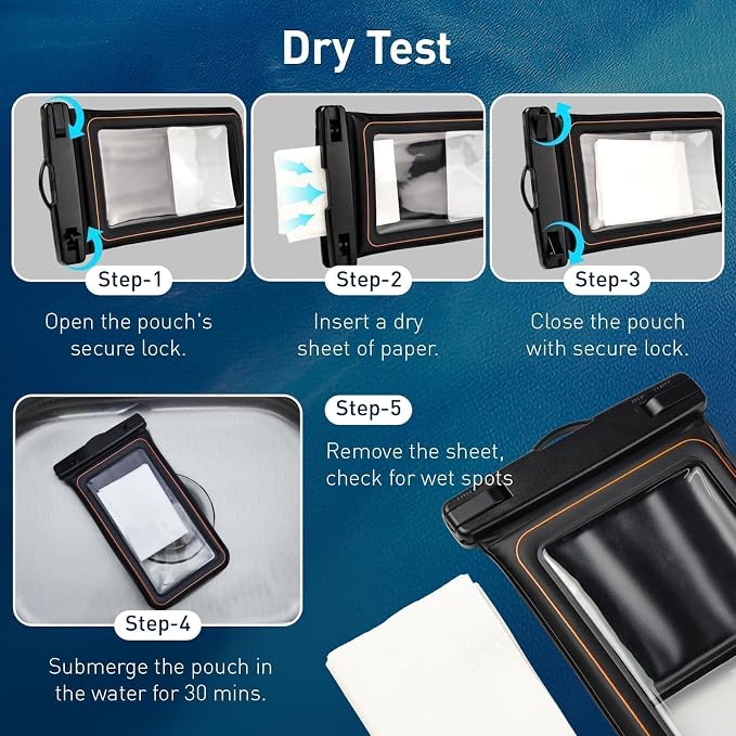 Marine IP68 Waterproof Phone Pouch, Floating Waterproof Phone Dry Bag Compatible - Image 4