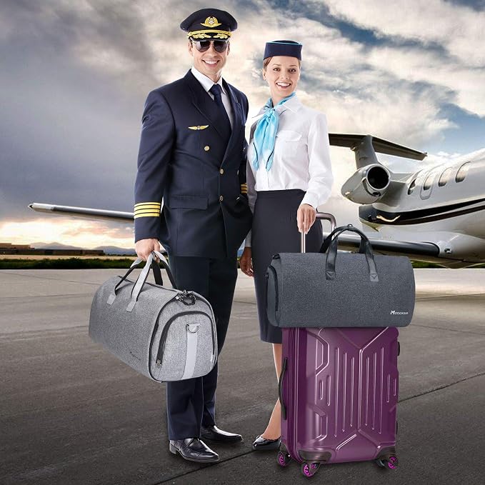 Modoker Convertible Garment Bag - 2 in 1 Hanging Suitcase Suit Travel Bags - Image 6