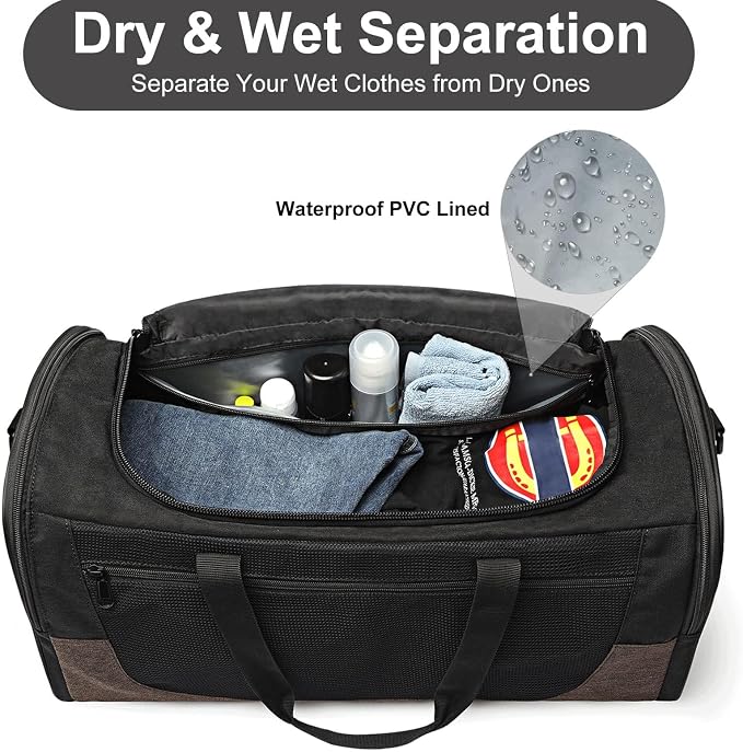 Gym Duffle Bag for Men and Women, Small Travel Duffle Bag Fitness Workout Bag - Image 4
