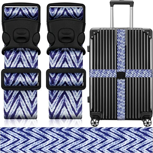 2 Pack Luggage Straps for Suitcases, Adjustable Travel Belt by ZHOMA