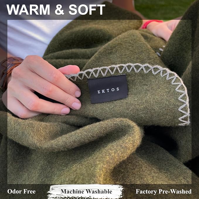 EKTOS 100% Virgin Wool Blanket, Warmest - Image 2