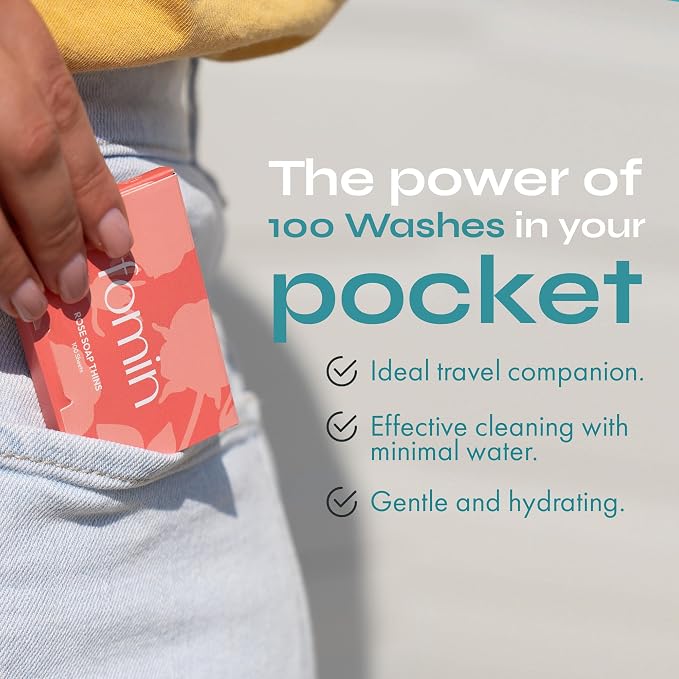 FOMIN - Paper Soap Sheets for Hand Washing - Jasmine Portable Travel Soap Sheets - Image 3
