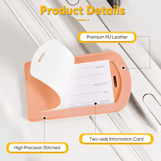 3 Pack Luggage Tags for Suitcases, TSA Approved Bag Tags, Baggage Tags - Image 4