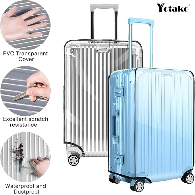Yotako Clear PVC Suitcase Cover Protectors 32 Inch Luggage Cover - Image 4