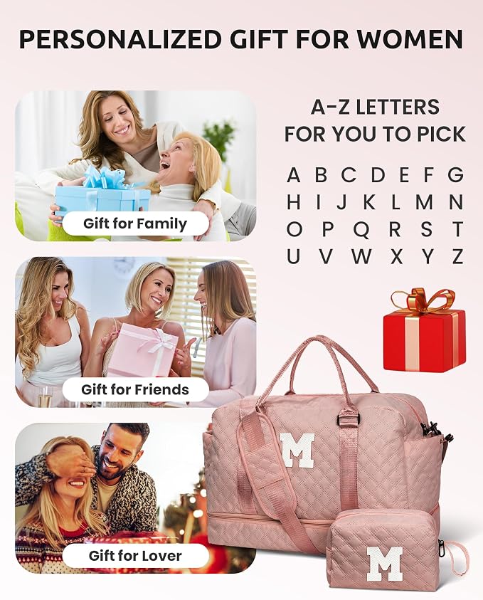 Personalized Initial semana Bag, Monogram Overnight Bag, Weekender & Travel Bag - Image 7