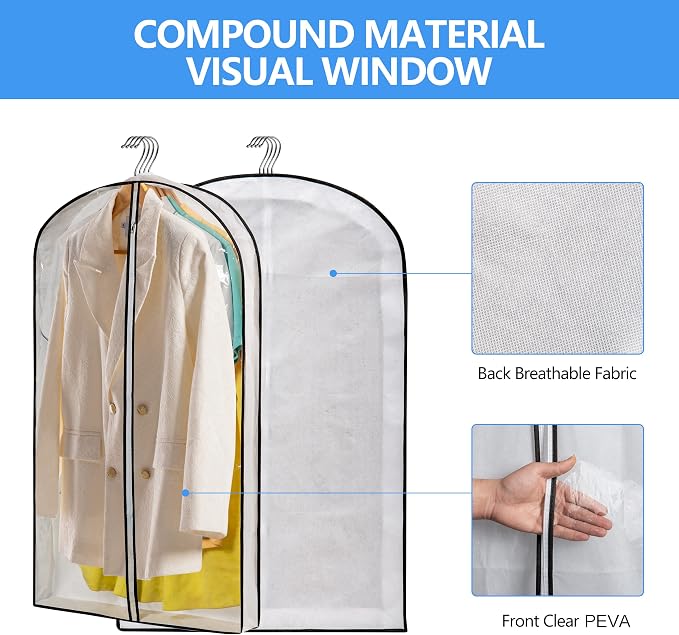 Hanging Clothes Storage with 4" Gusseted Garment Covers - Image 5