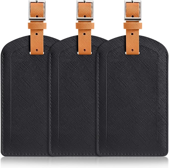 3 Pack Luggage Tags for Suitcases, TSA Approved Bag Tags, Baggage Tags by Airkit