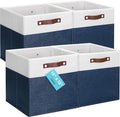OrganiHaus 13x13 Cube Fabric Storage Bins Set of 4, Fabric Storage Cubes w/ by OrganiHaus