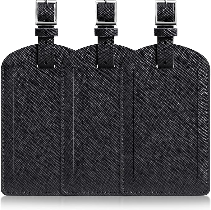 3 Pack Luggage Tags for Suitcases, TSA Approved Bag Tags, Baggage Tags by Airkit