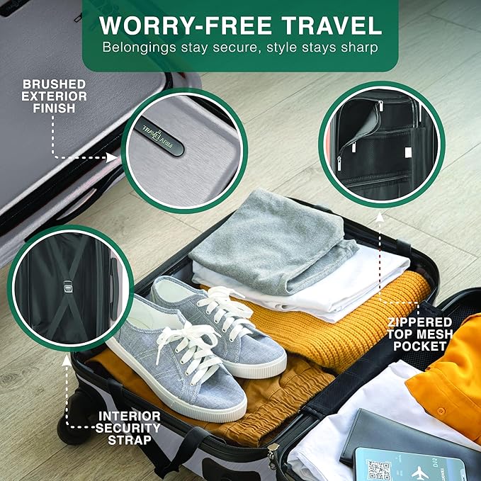 24 Inch Luggage with Spinner Wheels, Hard Shell Suitcase with TSA Locks - Image 3