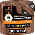 Multipurpose Protective Cover Brown Poly Tarp 30' x 50' by XposeSafety