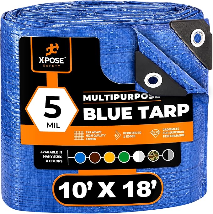 Better Blue Poly Tarp 10' x 18' by XposeSafety
