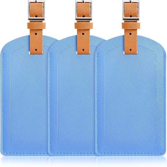 3 Pack Luggage Tags for Suitcases, TSA Approved Bag Tags, Baggage Tags by Airkit