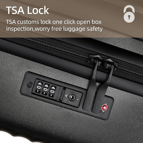 20 Inch Carry on Luggage, Airline Approved 22x14x9 Hard Shell Carry on Suitcase - Image 2