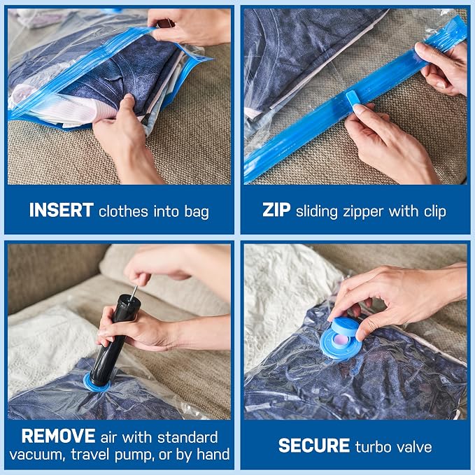 6 Pack Small Vacuum Storage Bags - Image 7
