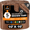 Multipurpose Protective Cover Brown Poly Tarp 10' x 16' by XposeSafety