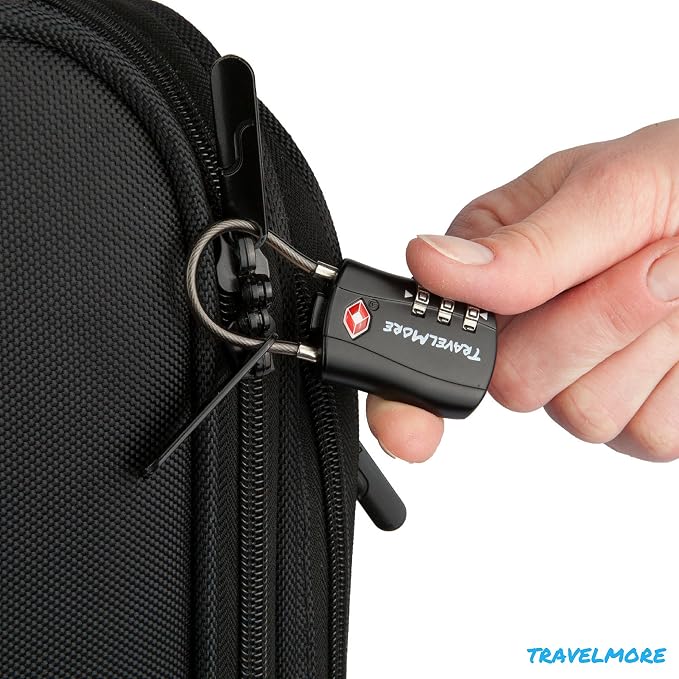 2 Pack TSA Approved Travel Combination Cable Luggage Locks - Image 6