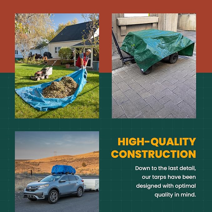 Trademark Supplies 40X60 Silver Tarp Tarpaulin Canopy Tent, Boat. RV Or Pool - Image 5