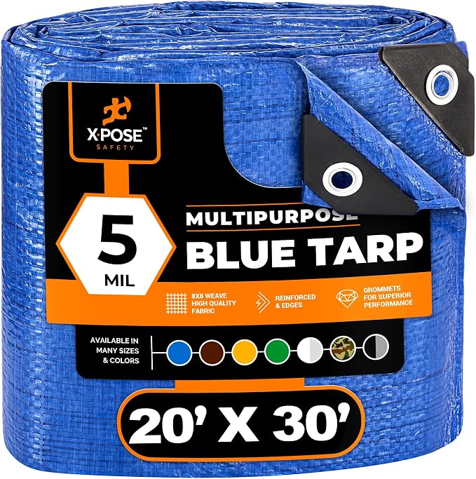 Better Blue Poly Tarp 20' x 30' by XposeSafety