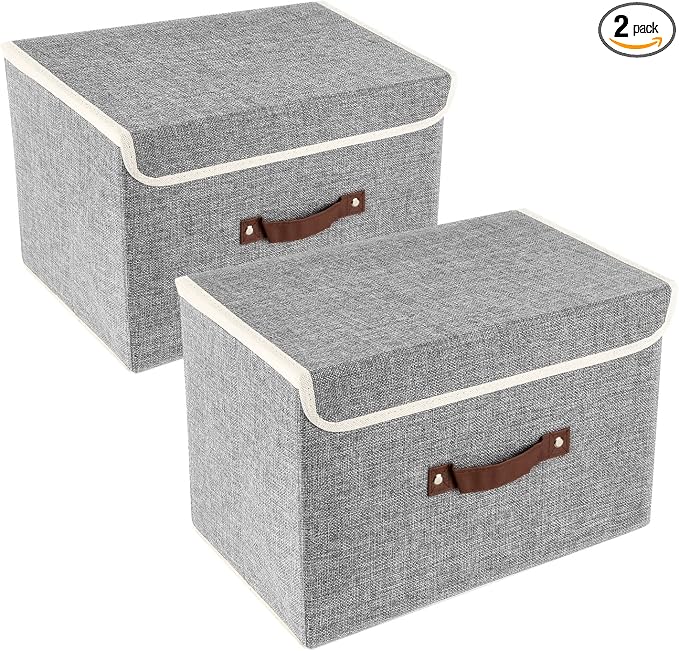 TYEERS Collapsible Storage Boxes, Washable Fabric Storage Bins by StorageOrganization
