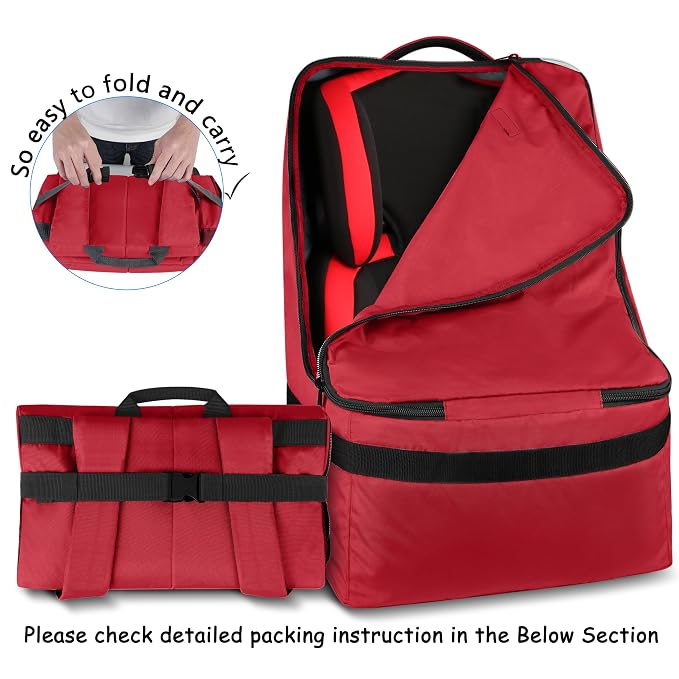 YOREPEK Car Seat Travel Bag, Padded Car Seats Backpack - Image 9