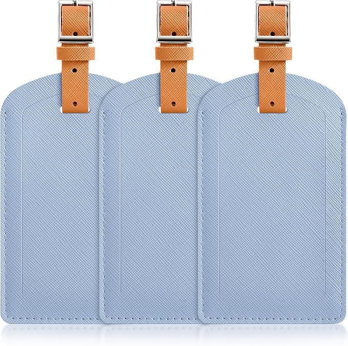 3 Pack Luggage Tags for Suitcases, TSA Approved Bag Tags, Baggage Tags by Airkit