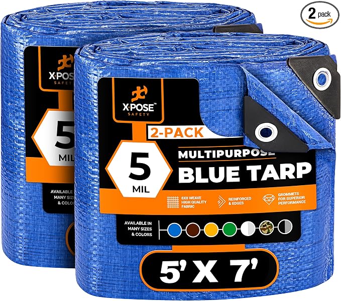 Better Blue Poly Tarp 5' x 7' by XposeSafety