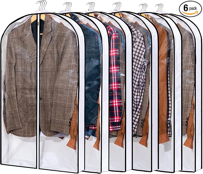 Hanging Clothes Storage with 4" Gusseted Garment Covers by MsKitchen